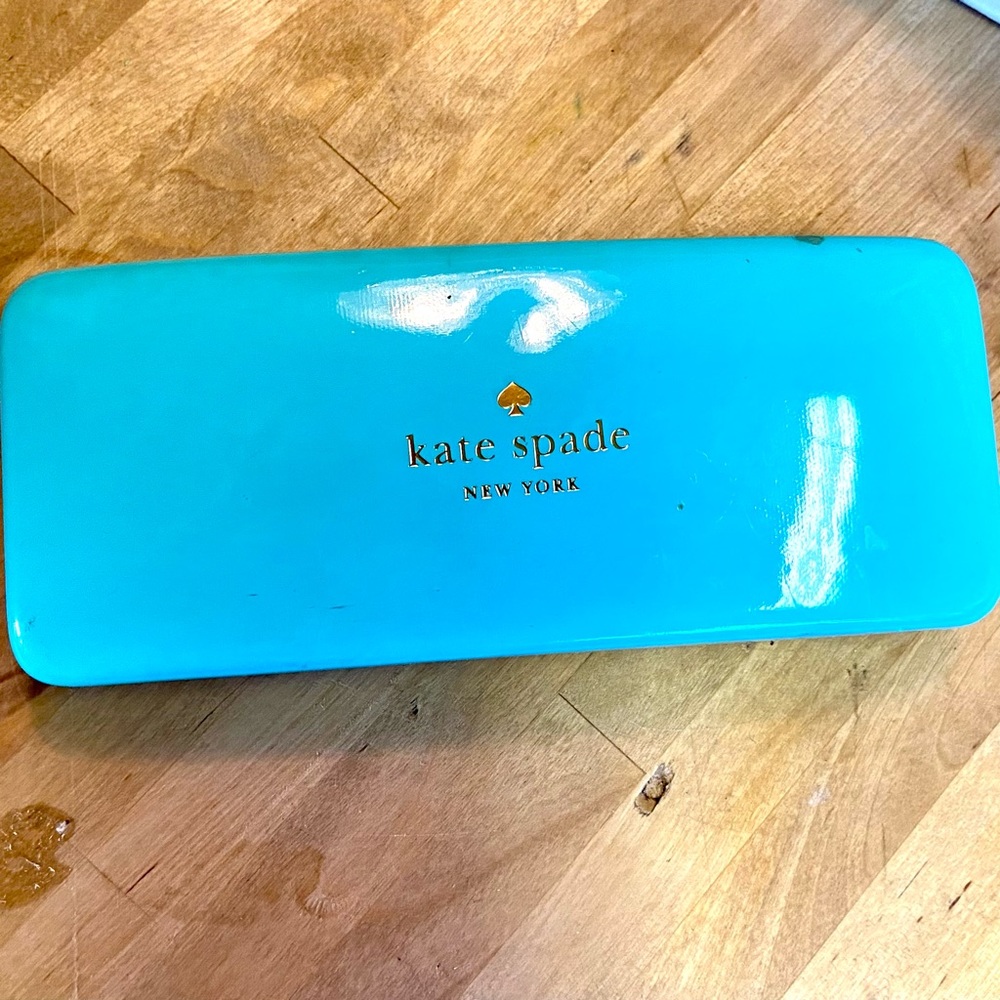 Kate spade eye glasses case blue green